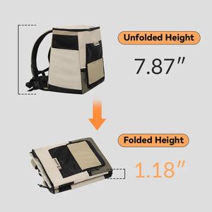 Lightweight Double-Shoulder Pet Backpack with Front & Back Carry, Light-Blocking & Warming Design for Small to Medium Cats - PetPark