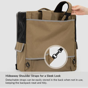 Pet 2-in-1 Car Seat & Backpack with Seatback Protector – Foldable Design - PetPark