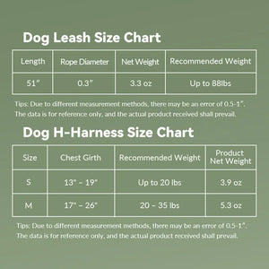 Leather & Thick Round Rope Dog Leash – Leash Only or Harness & Leash Set Pet Park