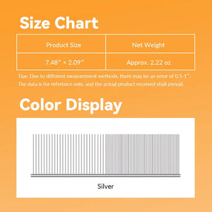 DualSpacing WideHead SteelPro Cat Comb – Ideal for Long-Haired Cats - PetPark