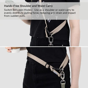 Valora Multi-Function Elastic Shock-Absorbing Leash | Choose from Leash, Dual-Leash Extender, or Crossbody Waist-Shoulder Strap - PetPark