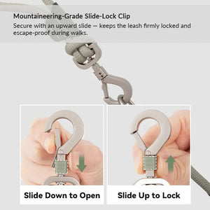 H-Style Leather & Round Rope Adjustable Dog Harness – Harness only or Harness & Leash Set Pet Park