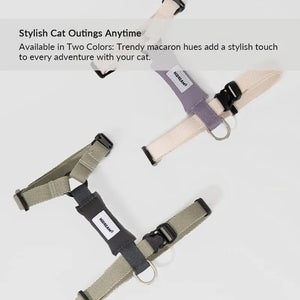 Valora Dual-Buckle Ultra-Lightweight H-Shaped Cat Harness and Leash Set - PetPark