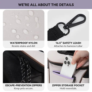 Structured Top Opening Hands-Free Front Pet Carrier – Comfortable & Labor-Saving PetPark