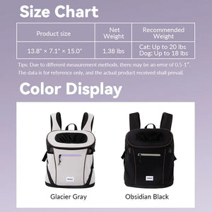 Structured Top Opening Hands-Free Front Pet Carrier – Comfortable & Labor-Saving PetPark