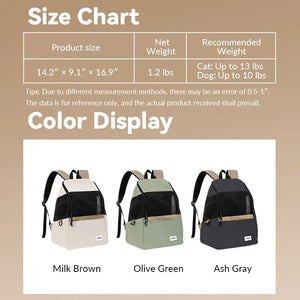 Breathable Lightweight Pet Carrier – Front & Back Wearable - PetPark