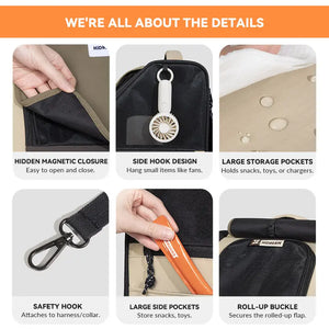 XXL Spacious & Versatile Double-Shoulder Pet Travel Backpack - PetPark