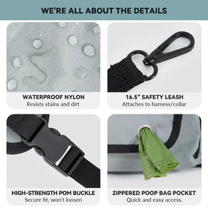 Comfortable Labor-saving Front-Zip Front Pet Carrier - PetPark