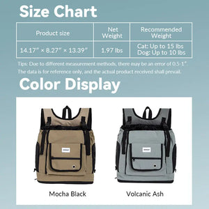 Comfortable Labor-saving Front-Zip Front Pet Carrier - PetPark
