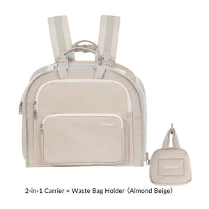 SoftNest Lightweight 2-in-1 Pet Backpack – Single or Set with Clip-On Waste Bag Holder - PetPark