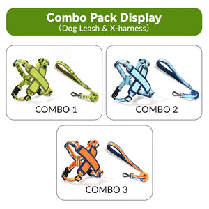 ColorPop Lightweight X Harness for Dogs – No-Choke Trachea Protection, Single or Leash Set Available Pet Park