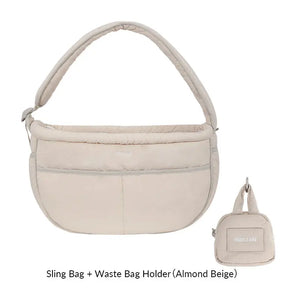 SoftNest Lightweight Sling Carrier – Single or Set with Clip-On Waste Bag Holder - PetPark