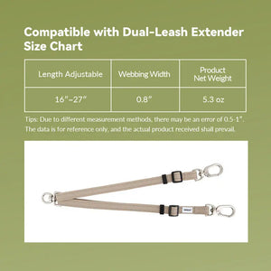 Valora Multi-Function Elastic Shock-Absorbing Leash | Choose from Leash, Dual-Leash Extender, or Crossbody Waist-Shoulder Strap - PetPark