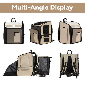 Luxury Expandable Front and Rear Pet Travel Backpack Tent – Perfect for Multiple Cats, Large Cats, or Small Dogs - PetPark