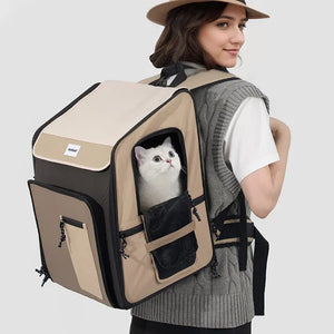 Luxury Expandable Front and Rear Pet Travel Backpack Tent – Perfect for Multiple Cats, Large Cats, or Small Dogs - PetPark