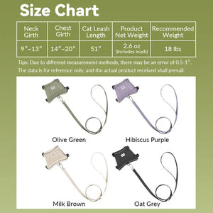 Valora Ultra-Lightweight Harness and Leash Set for Cats with Locator Pocket - PetPark