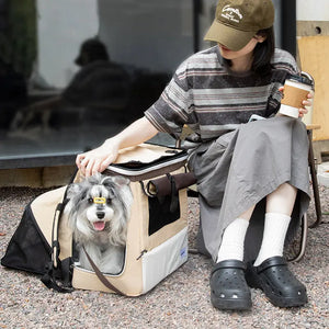 Single-Side Tent-Expandable Extra-Space Pet Travel Backpack – Perfect for Multiple Cats, Large Cats, or Small Dogs PetPark