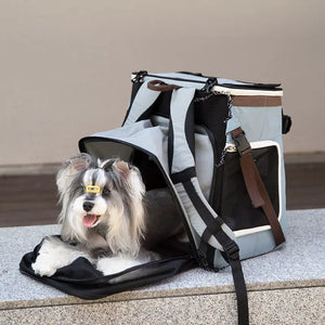 Single-Side Tent-Expandable Extra-Space Pet Travel Backpack – Perfect for Multiple Cats, Large Cats, or Small Dogs PetPark