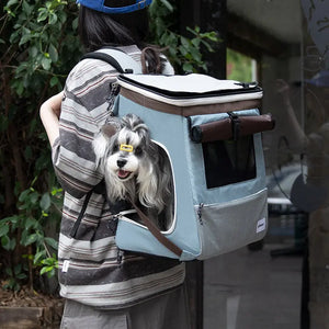 Single-Side Tent-Expandable Extra-Space Pet Travel Backpack – Perfect for Multiple Cats, Large Cats, or Small Dogs PetPark