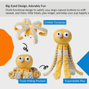 Ocean Snuffle & Squeaky Plush Enrichment Toy – Available as Single or Set - PetPark