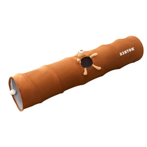 Foldable Cat Tunnel Toy - With Peephole & Interactive Ball - PetPark