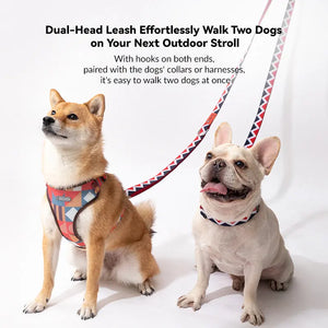 Rainbow Multi-function Single-end & Double-end Dog Leash - PetPark