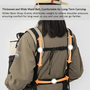 Lightweight Double-Shoulder Pet Backpack with Front & Back Carry, Light-Blocking & Warming Design for Small to Medium Cats - PetPark