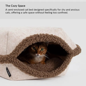 Semi-Enclosed Dual-Mode Shell Cat Bed - PetPark