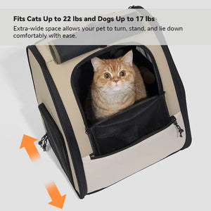 XXL Spacious & Versatile Double-Shoulder Pet Travel Backpack - PetPark