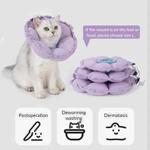 Upgraded Floral Elizabeth Collar - Comfortable for Eating and Sleeping - PetPark