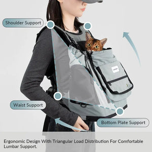 Comfortable Labor-saving Front-Zip Front Pet Carrier - PetPark