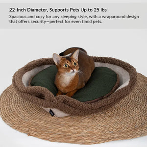 Semi-Enclosed Dual-Mode Shell Cat Bed - PetPark