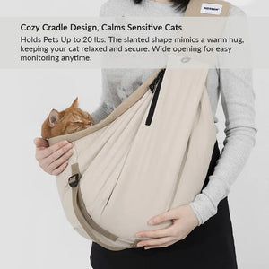 Wide-Strap Cradle-Style Structured Pet Sling Carrier Bag - PetPark