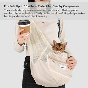 Breathable Summer Pet Sling Carrier Bag With Pocket - PetPark