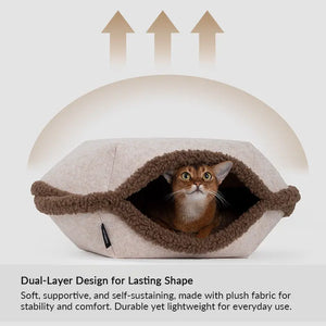 Semi-Enclosed Dual-Mode Shell Cat Bed - PetPark