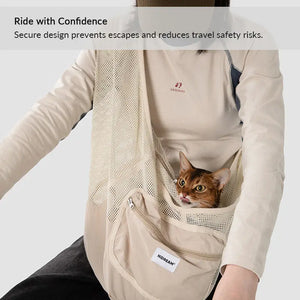 Breathable Summer Pet Sling Carrier Bag With Pocket - PetPark