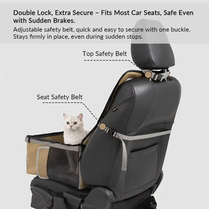 Pet 2-in-1 Car Seat & Backpack with Seatback Protector – Foldable Design - PetPark