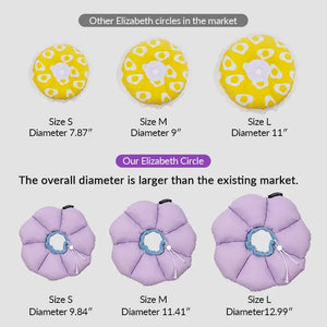 Upgraded Floral Elizabeth Collar - Comfortable for Eating and Sleeping - PetPark