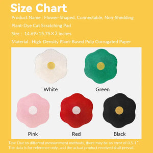 Flower-Shaped, Connectable, Non-Shedding Plant Pulp Cat Scratching Pad - PetPark