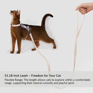 Valora Dual-Buckle Ultra-Lightweight H-Shaped Cat Harness and Leash Set - PetPark
