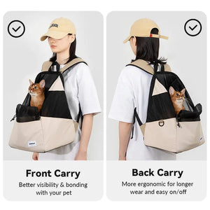 Breathable Lightweight Pet Carrier – Front & Back Wearable - PetPark