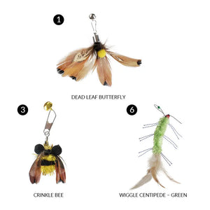 71-Inch Retractable Cat Teaser Wand with Insect-Shaped Feather Heads | Choose Wand + 3-Head Set or 3 Replacement Heads Only - PetPark