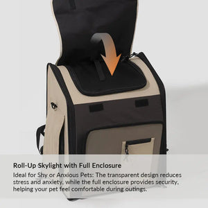 Luxury Expandable Front and Rear Pet Travel Backpack Tent – Perfect for Multiple Cats, Large Cats, or Small Dogs - PetPark