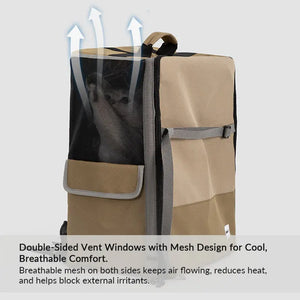 Pet 2-in-1 Car Seat & Backpack with Seatback Protector – Foldable Design - PetPark