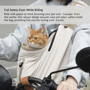 Wide-Strap Cradle-Style Structured Pet Sling Carrier Bag - PetPark