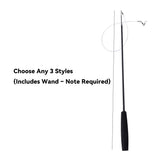 71-Inch Retractable Cat Teaser Wand with Insect-Shaped Feather Heads | Choose Wand + 3-Head Set or 3 Replacement Heads Only