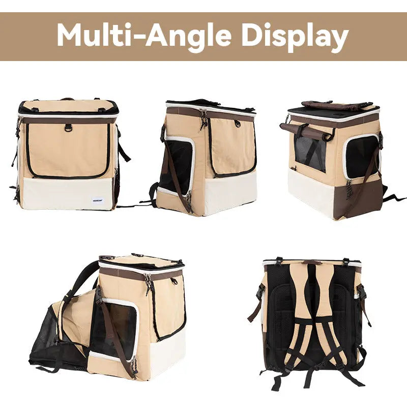 Single-Side Tent-Expandable Extra-Space Pet Travel Backpack – Perfect for Multiple Cats, Large Cats, or Small Dogs PetPark