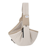 Wide-Strap Cradle-Style Structured Pet Sling Carrier Bag