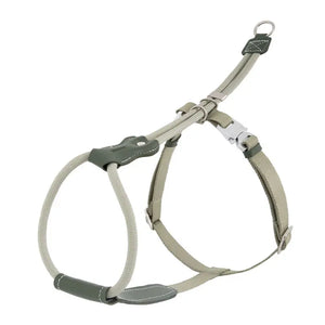 H-Style Leather & Round Rope Adjustable Dog Harness – Harness only or Harness & Leash Set Pet Park