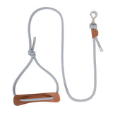 Leather & Thick Round Rope Dog Leash – Leash Only or Harness & Leash Set Pet Park